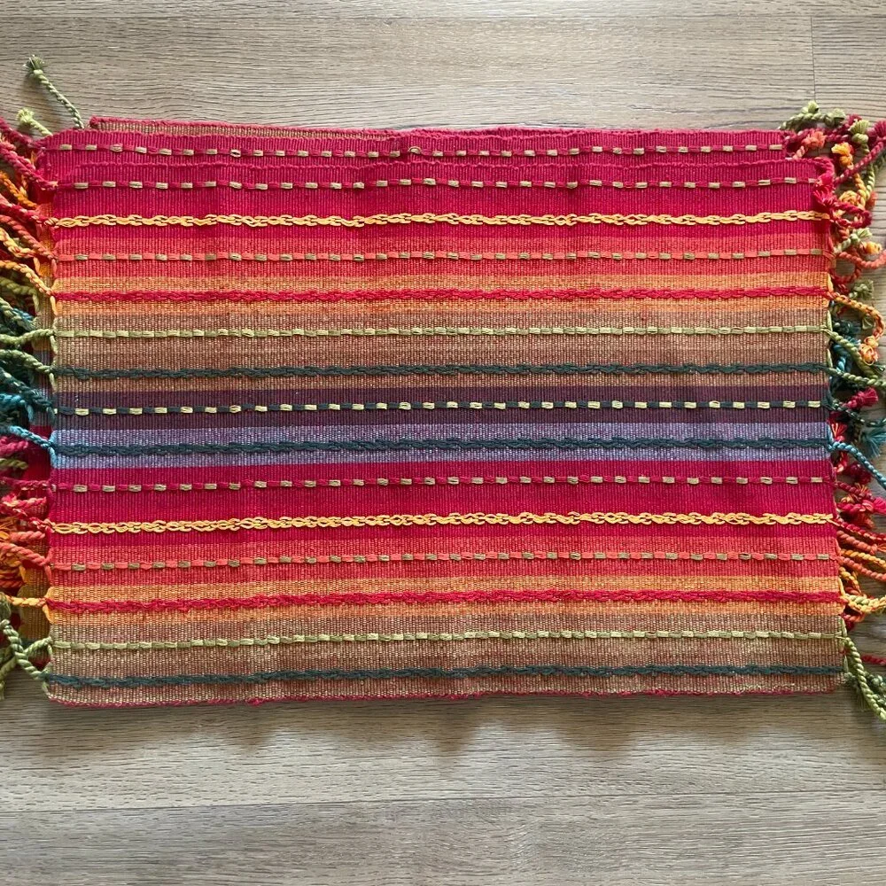 Pier 1 Stripped Colorful Fiesta Fringe 21